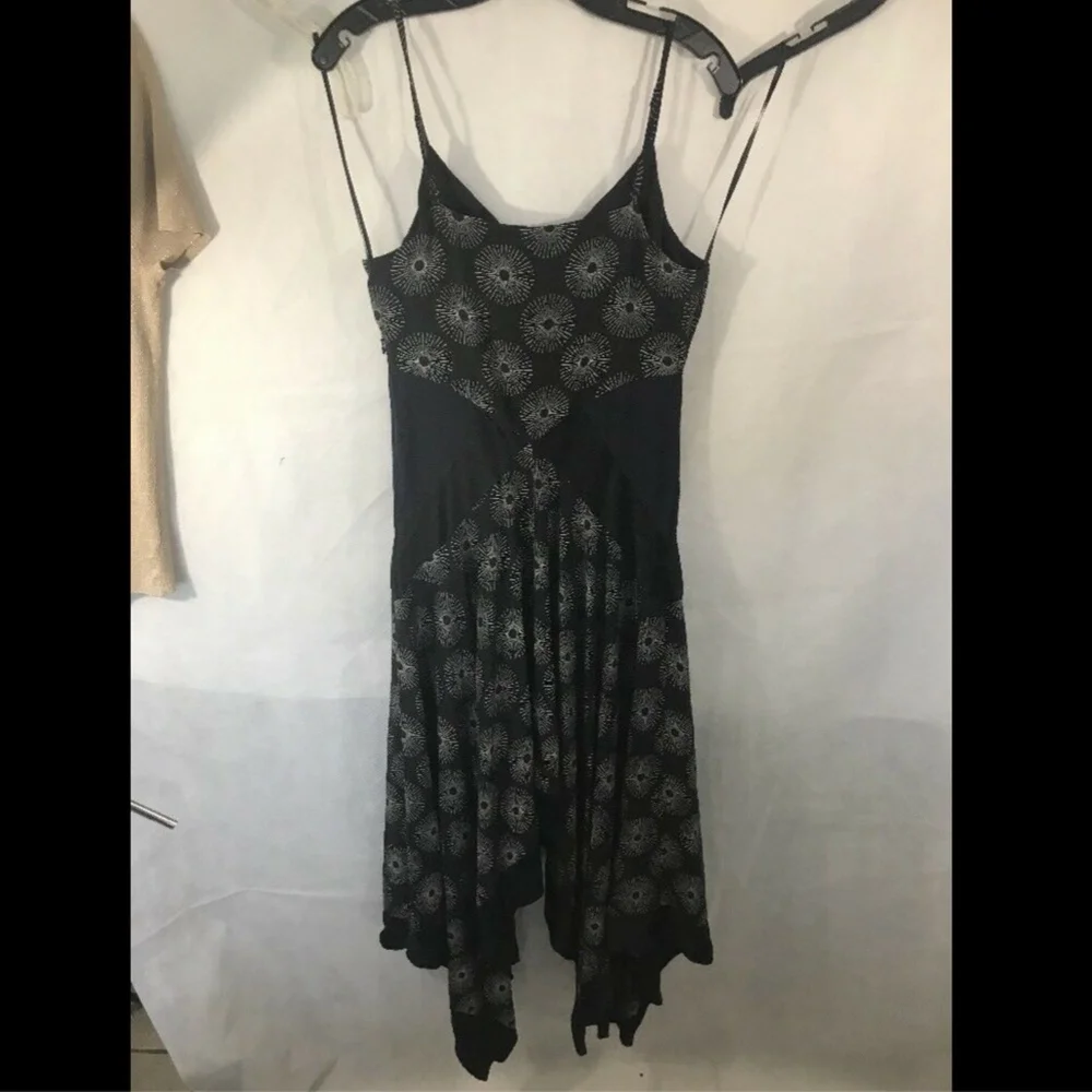 NWT Diane Von Furtenberg Scarf Hem Midi Dress in Navy/Black [SZ 6 ]‎ # - Picture 7 of 8